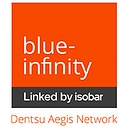 Blue-Infinity Linked By Isobar logo